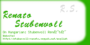 renato stubenvoll business card